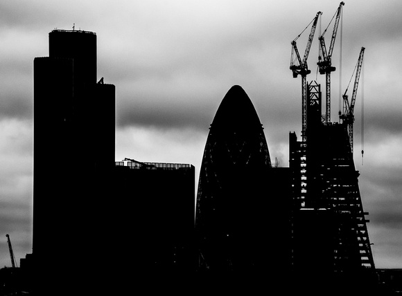London in silhouette